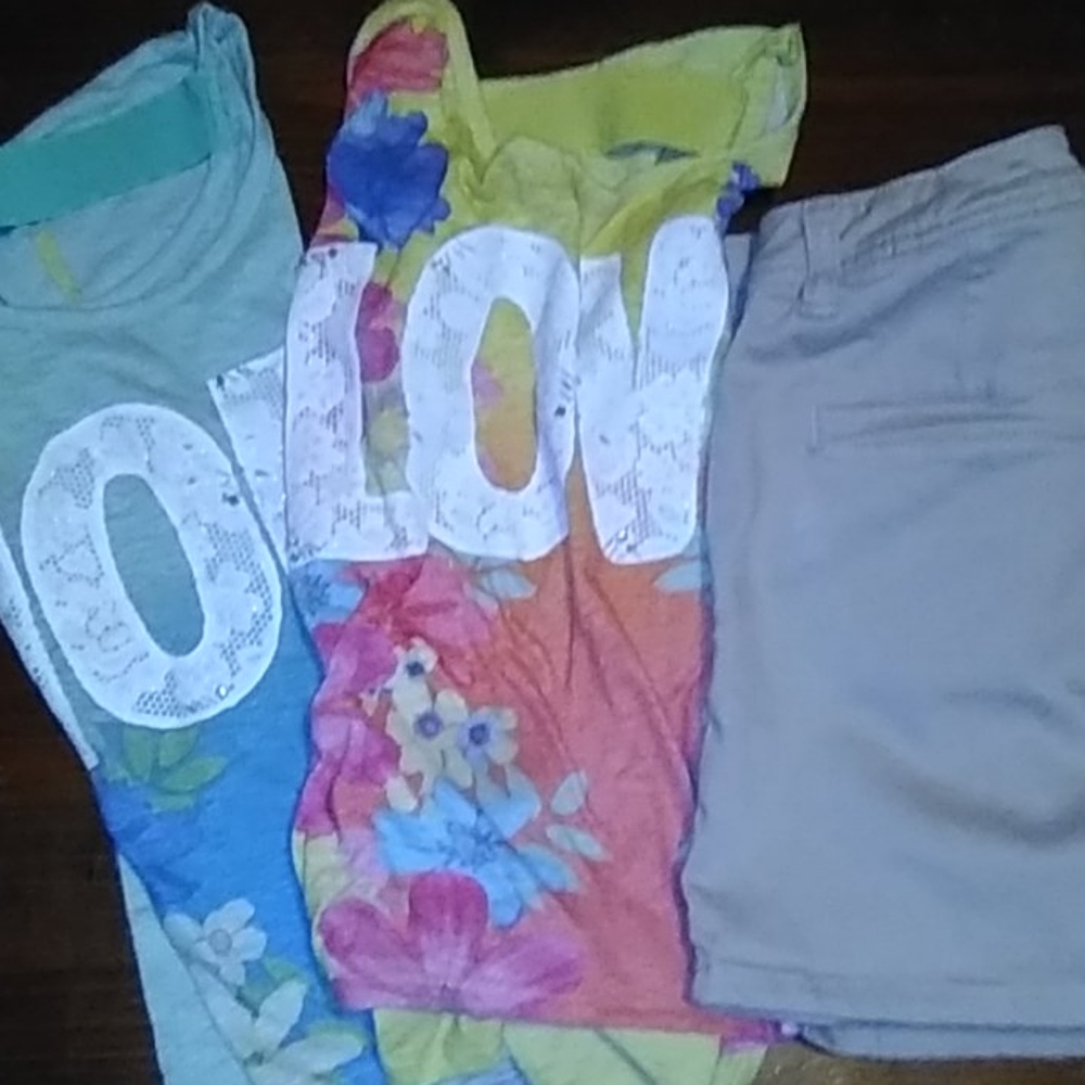 Justice Girls Sz 14 Tops/Shorts
